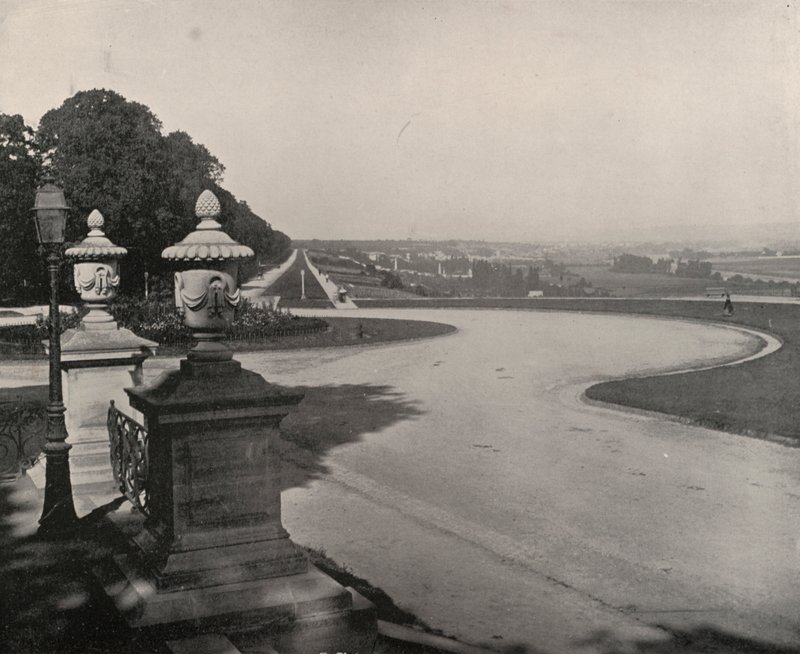 Seinedalen, fra slottet St Germain (s/hvitt bilde) av French Photographer
