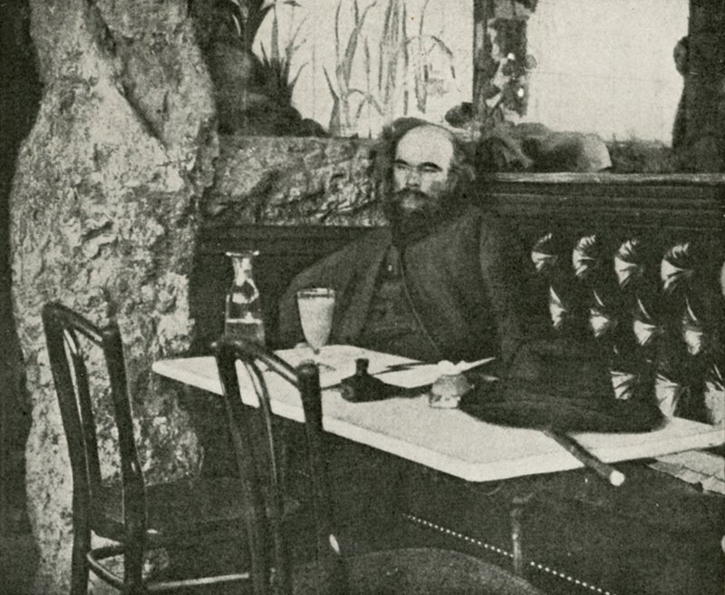 Verlaine, poeten til absint (s/hvitt-bilde) av French Photographer