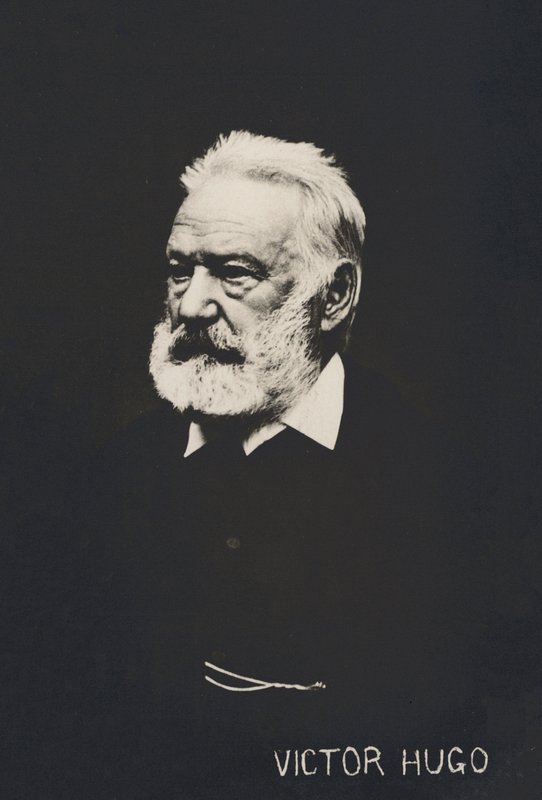 Victor Hugo, portrett (s/hvitt bilde) av French Photographer