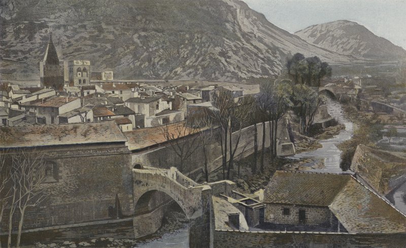Villefranche-de-Conflent, generell visning av French Photographer