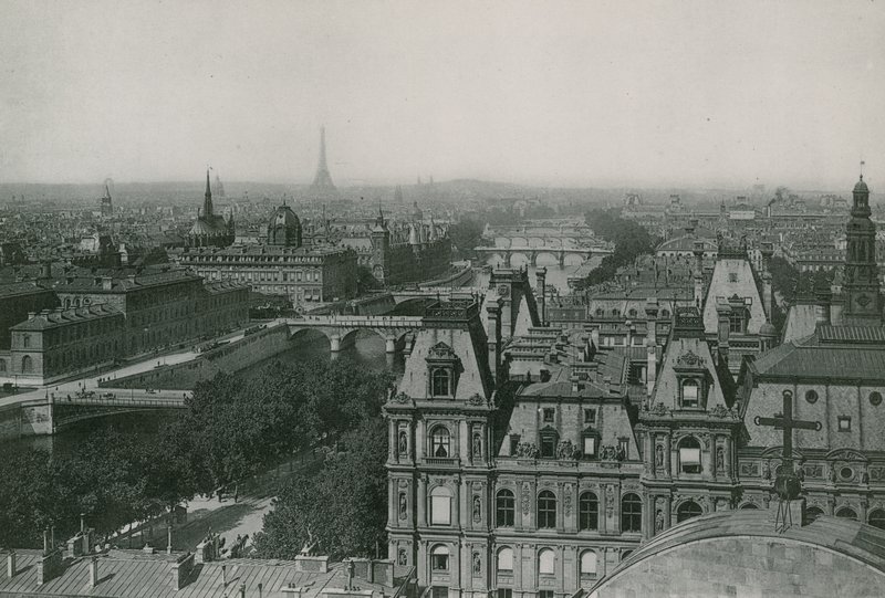 Utsikt over de syv broene tatt fra Saint-Gervais, Utsikt fra St Gervas, de syv broene (fotogravyr) av French Photographer