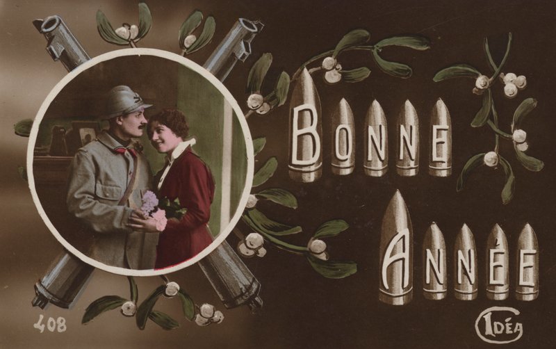 WW1 fransk nyttårskort av French Photographer