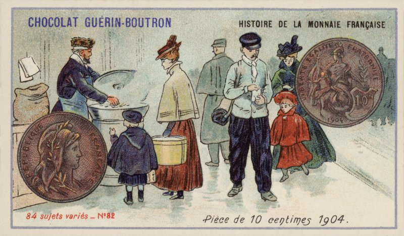 10 centimes stykke av French School