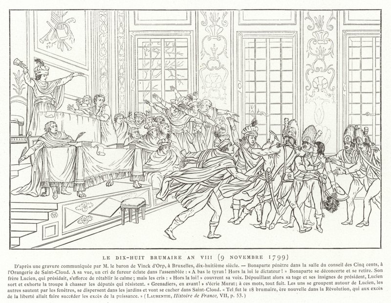 18 Brumaire, år VIII (9. november 1799) av French School