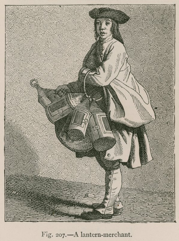 En lanterne-kjøpmann av French School