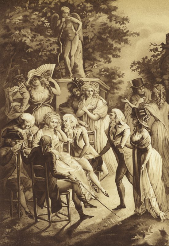 En konferanse av Madame de Stael av French School