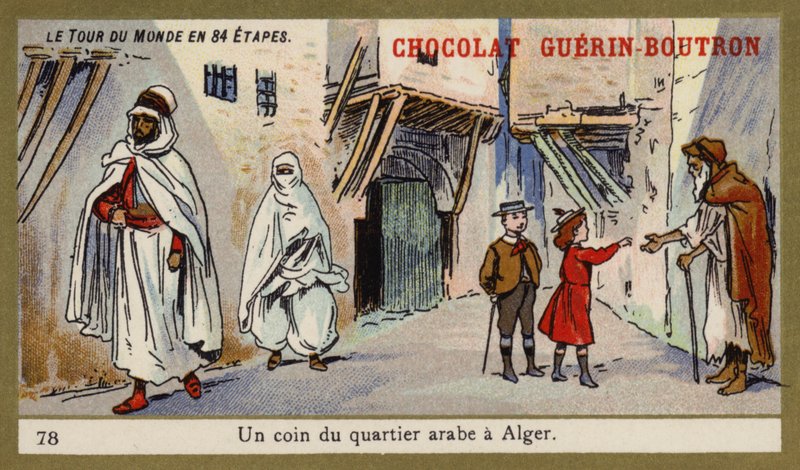 Et hjørne av det arabiske kvarteret, Alger (chromolitho) av French School