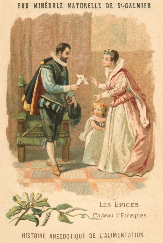 En gave med krydder (chromolitho) av French School