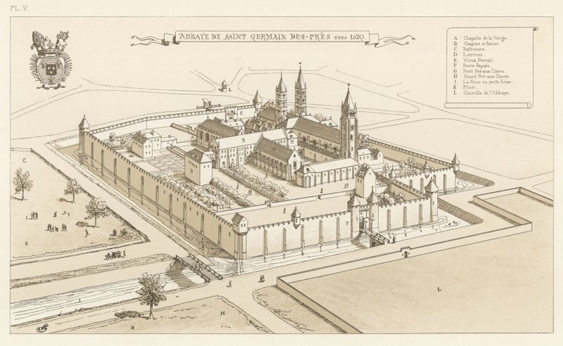 Abbey of Saint Germain des-Pres, rundt 1520 av French School