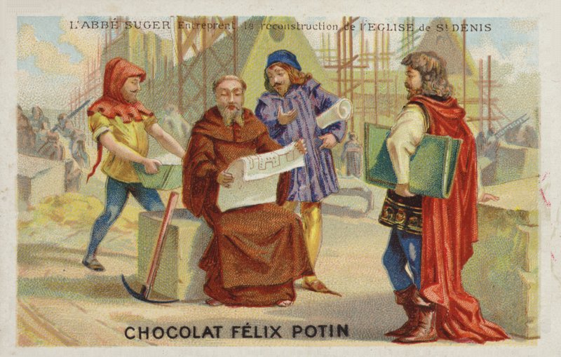 Abbed Suger (ca 1081-1151) foretok rekonstruksjon av klosteret St. Denis av French School