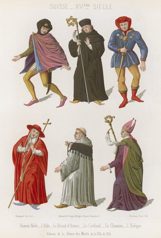 Abbed, sjefsheralden, kardinal, kanon og biskop av French School