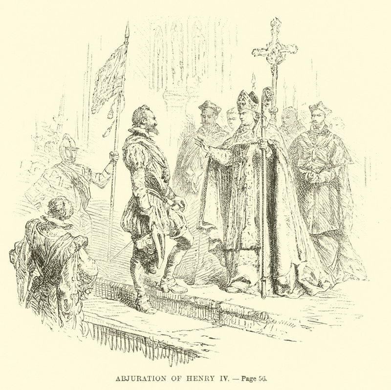 Abjuration av Henry IV av French School