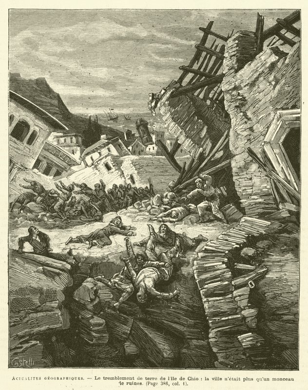 Geografiske nyheter (gravering) av French School