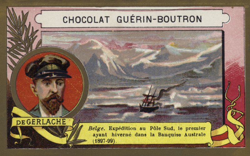 Adrien de Gerlache , belgisk marineoffiser og oppdagelsesreisende (kromolitografi) av French School