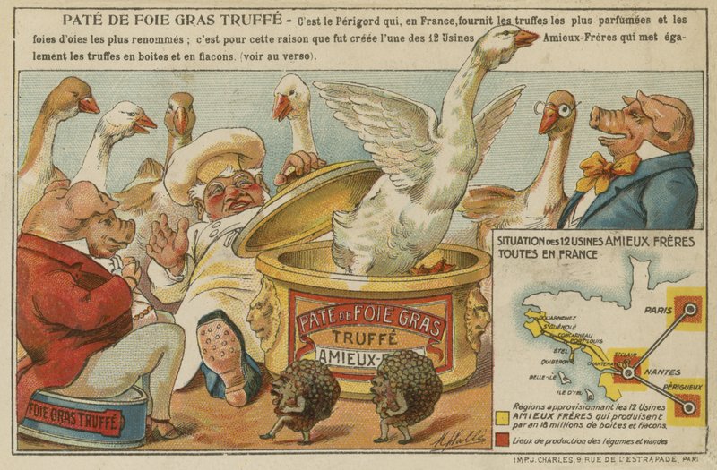Annonse for Amieux Freres Pate de Fois Gras av French School