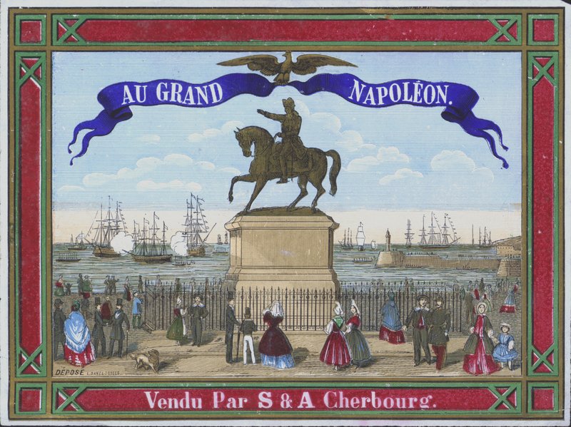 Annonse for Au Grand Napoleon (litho-farge) av French School