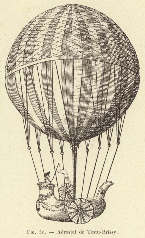 Balloon de Testo Brissot (gravering) av French School