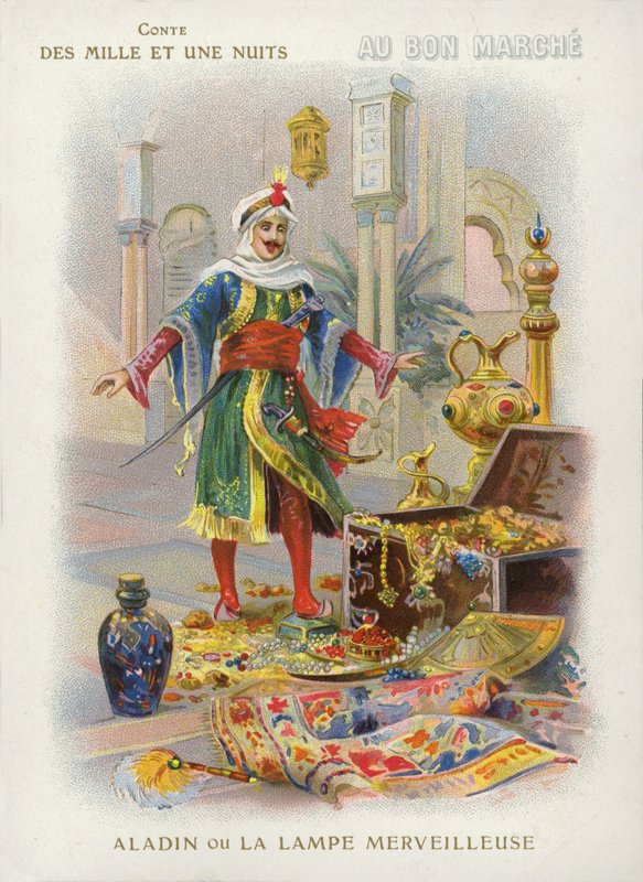 Aladdin og den magiske lampen av French School
