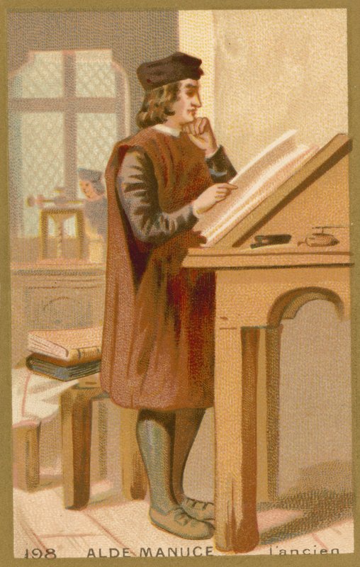 Aldus Manutius den eldre, italiensk humanist, trykker og forlegger av French School