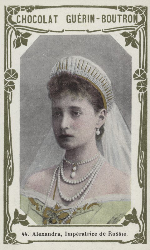 Alexandra, keiserinne av Russland (farget bilde) av French School