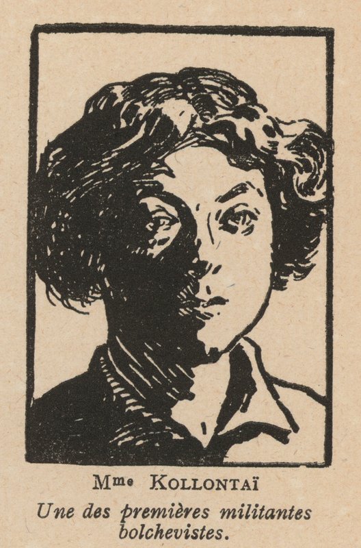 Alexandra Kollontai , russisk marxistisk revolusjonær og diplomat (lito) av French School