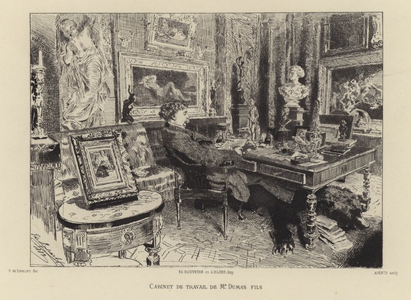 Alexandre Dumas den yngre i sitt studie av French School