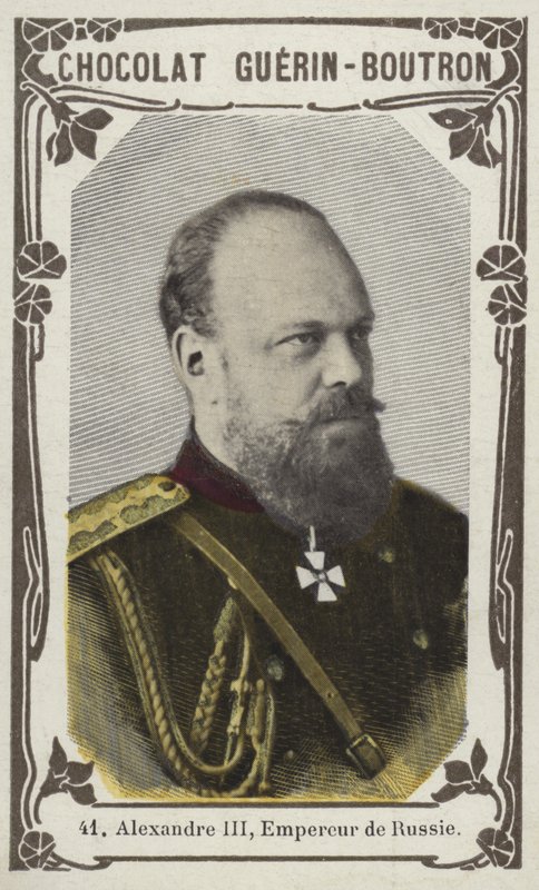 Alexander III, keiser av Russland (farget bilde) av French School