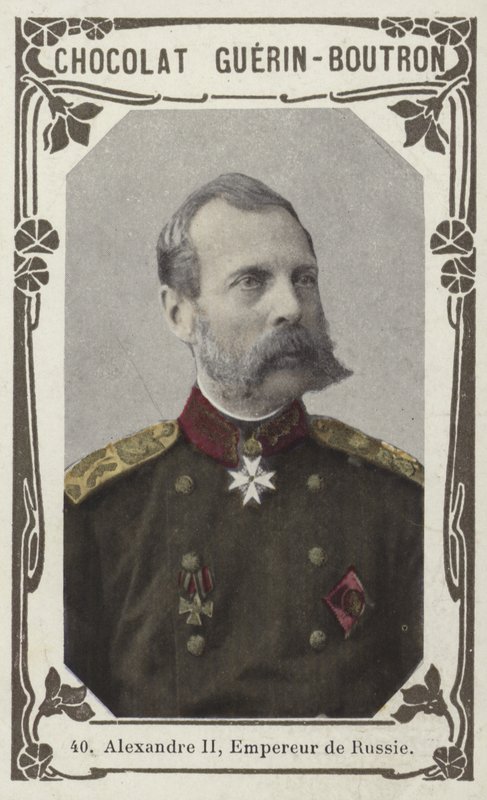 Alexander II, keiser av Russland (farget bilde) av French School