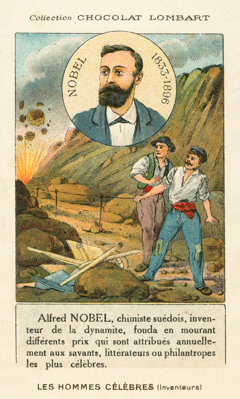 Alfred Nobel, svensk kjemiker og industrialis som oppfant dynamitt av French School