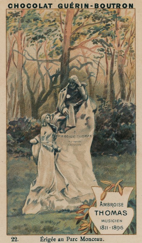 Ambroise Thomas, musiker, 1811-1896, reist i Parc Monceau av French School