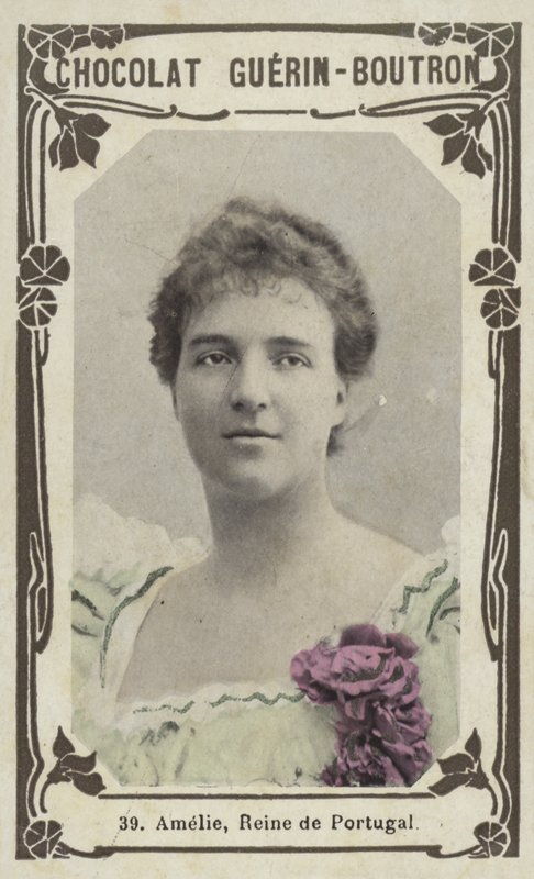 Amelie, Reine de Portugal (farget bilde) av French School