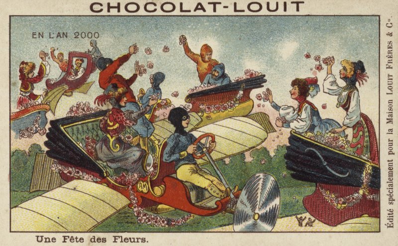 En luftbåren blomsterfestival i år 2000 av French School