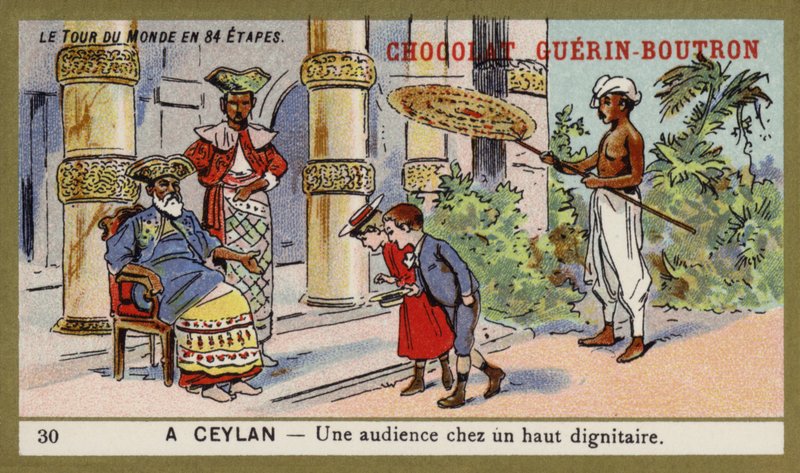 Et publikum med en høy verdighet, Ceylon (chromolitho) av French School