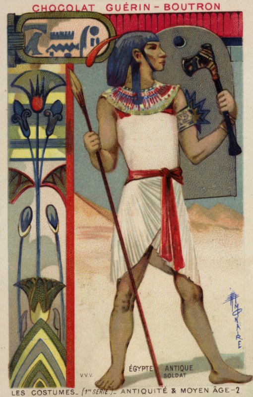 Gammel egyptisk soldat av French School