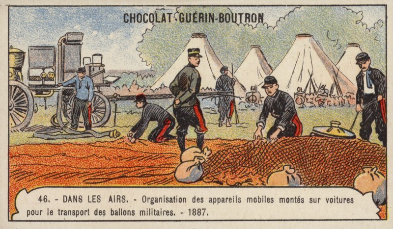 Apparat for transport av militære ballonger på vei av French School