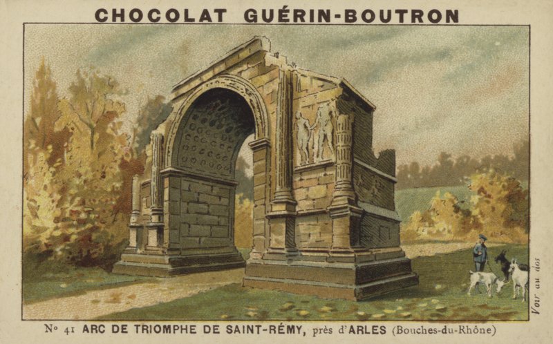 Arc de Triomphe of Saint-Remy, nær Arles, Bouches-du-Rhone av French School
