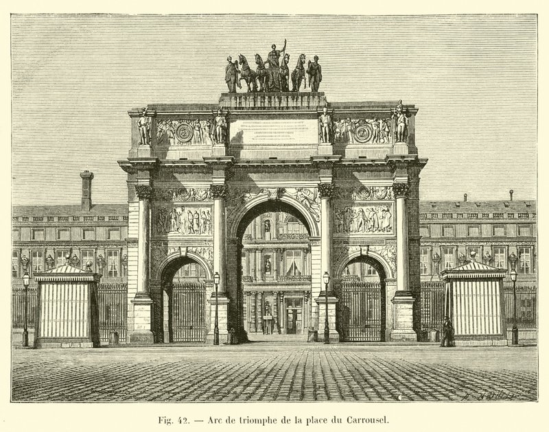Triumfbuen på Place du Carrousel av French School