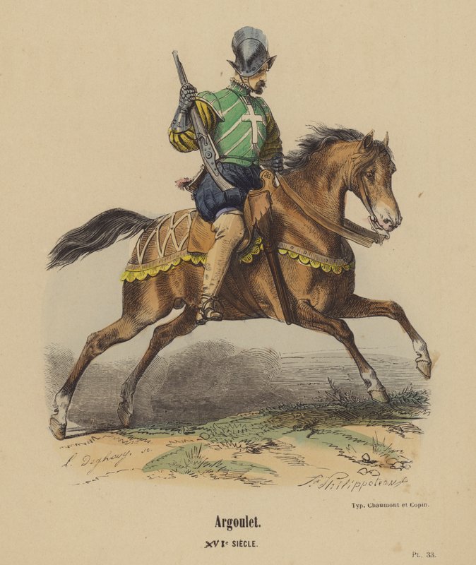 Argoulet, XVIth Century (farget gravering) av French School