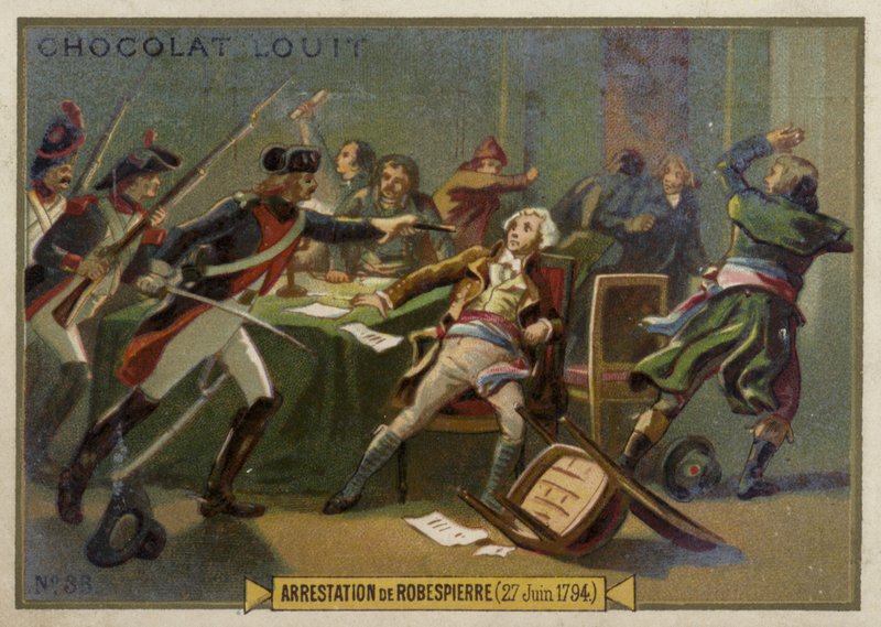 Arrestasjon av Maximilien Robespierre, den franske revolusjonen, 27. juli 1794 av French School
