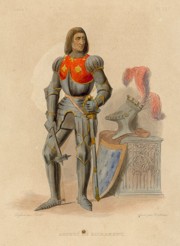 Arthus de Richemont (farget gravering) av French School