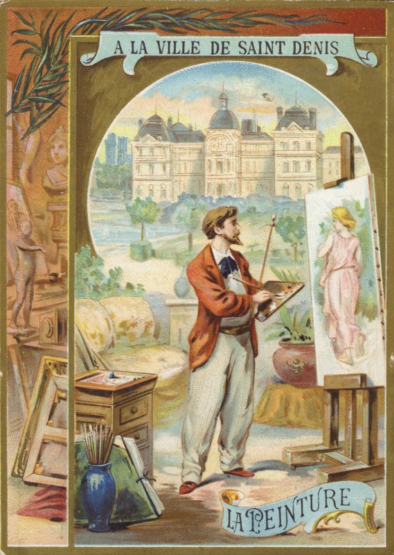 Kunstner maleri bilde av kvinne av French School