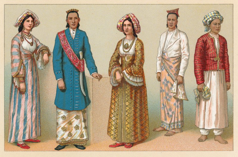 Asia kostyme av French School