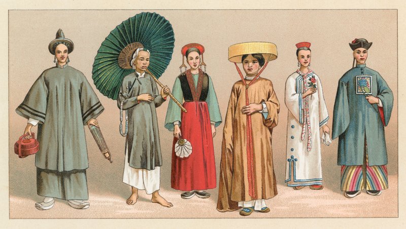 Asia kostyme av French School