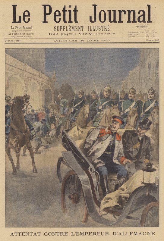 Attentatforsøk på Kaiser Wilhelm II av Tyskland av French School
