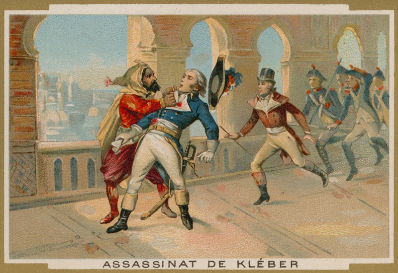 Attentatet på Jean-Baptiste Kleber, sjef for franske tropper i Egypt, Kairo, 1800 av French School