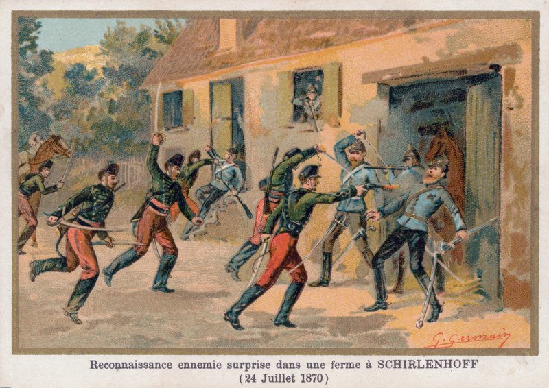 Angrep på et våningshus i Schirlenhoff av French School