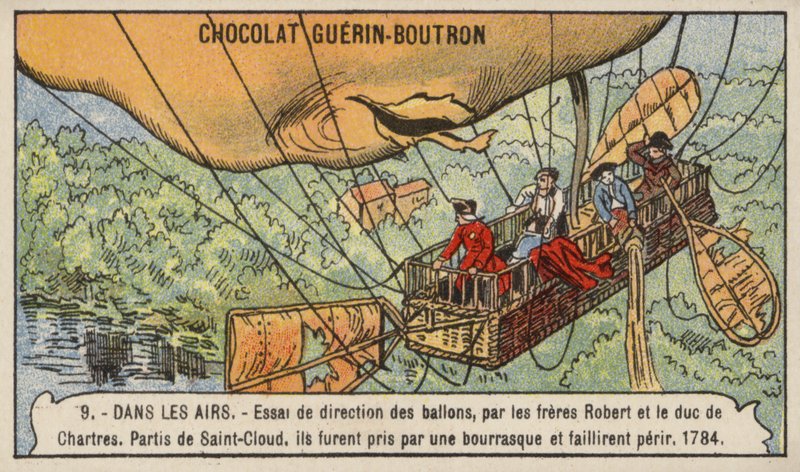 Forsøk fra Robert Brothers og hertugen av Chartres å styre en ballong av French School