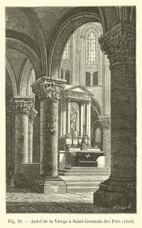 Jomfruens alter i Saint-Germain des Pres, 1840 av French School