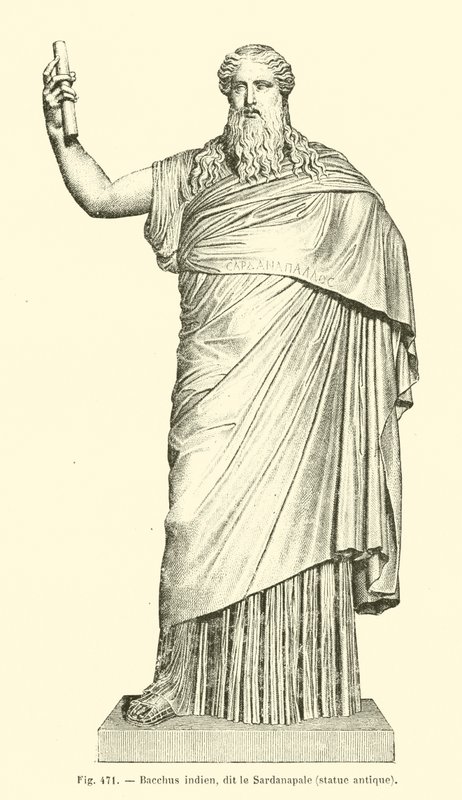 Indisk Bacchus, kalt Sardanapale (gravering) av French School