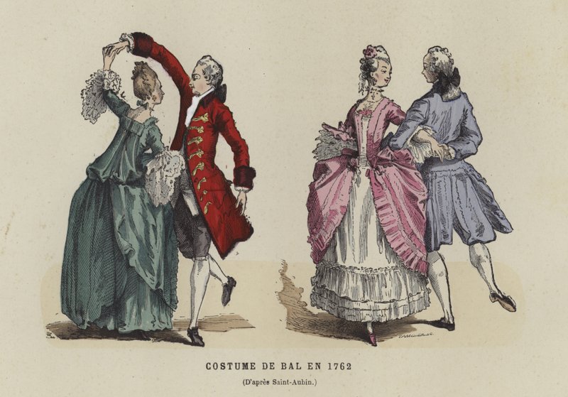 Balldrakt, 1762 av French School